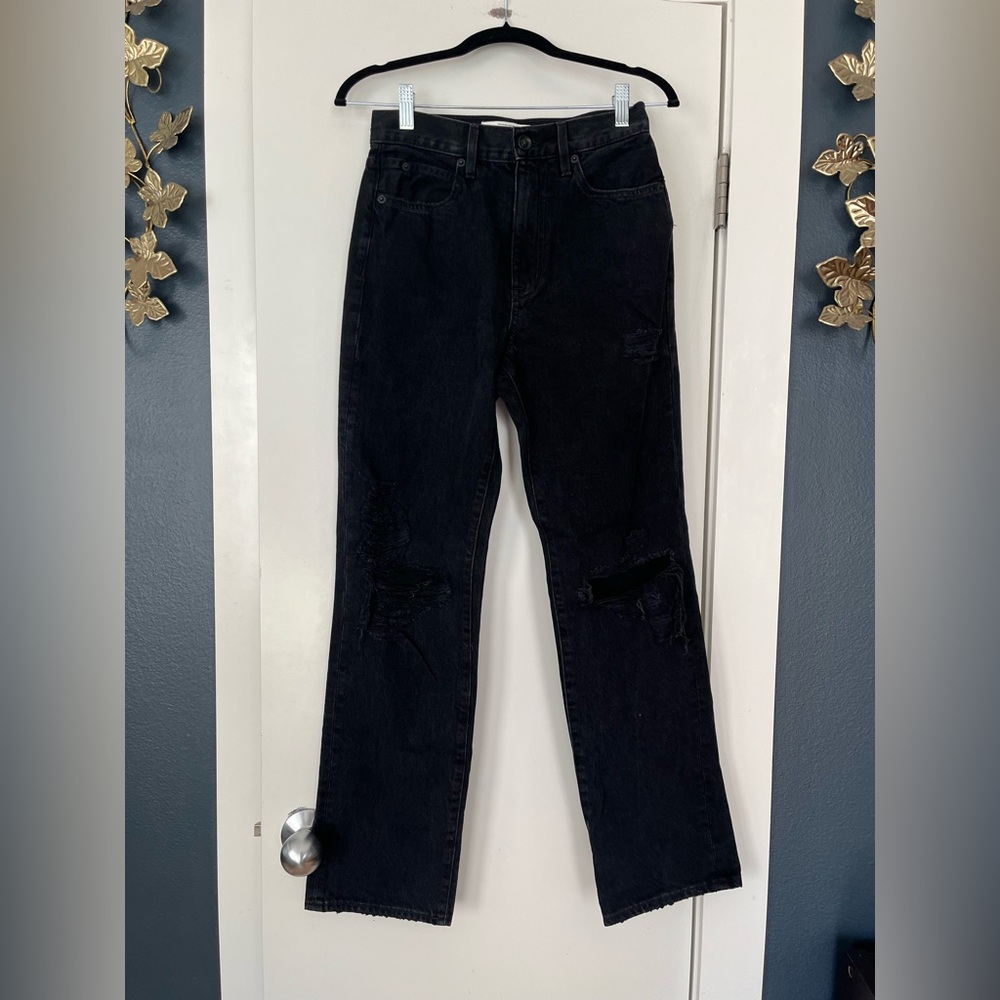 NWT SLVRLAKE straight leg distressed jeans